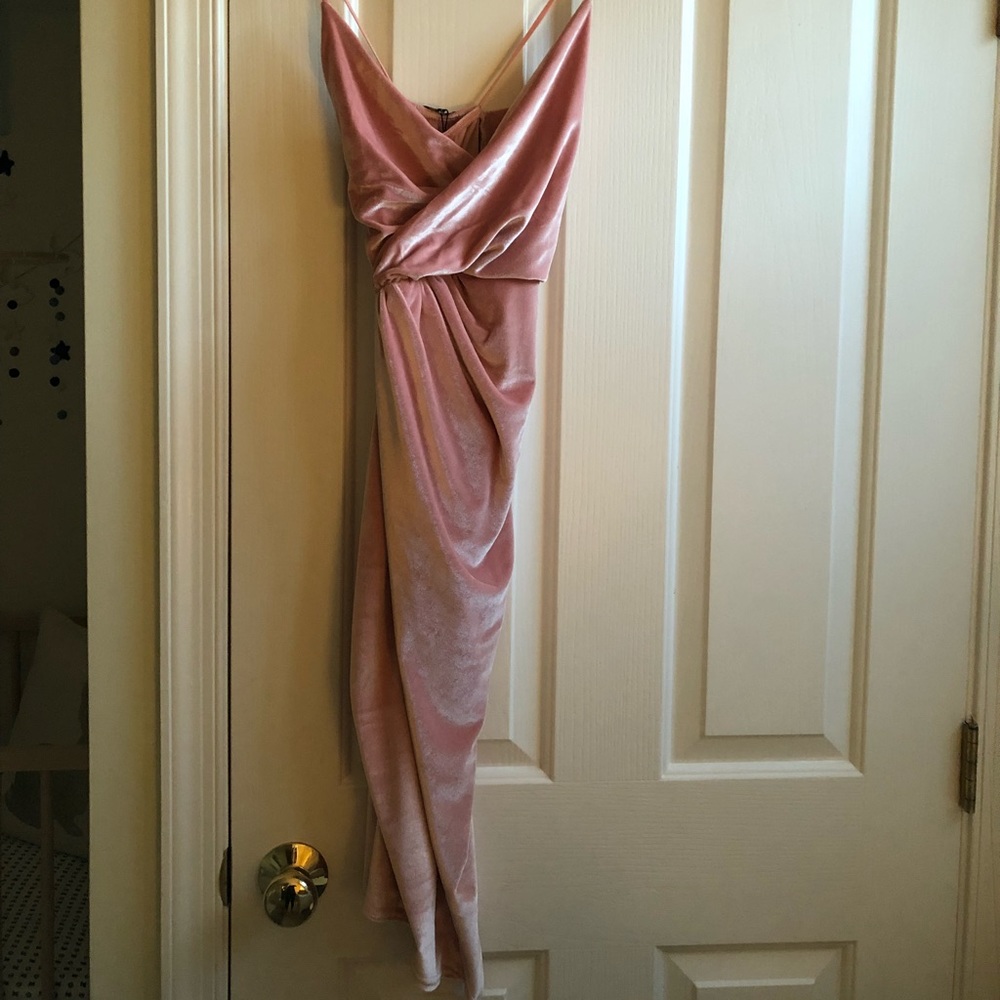 slinky velvet like dress